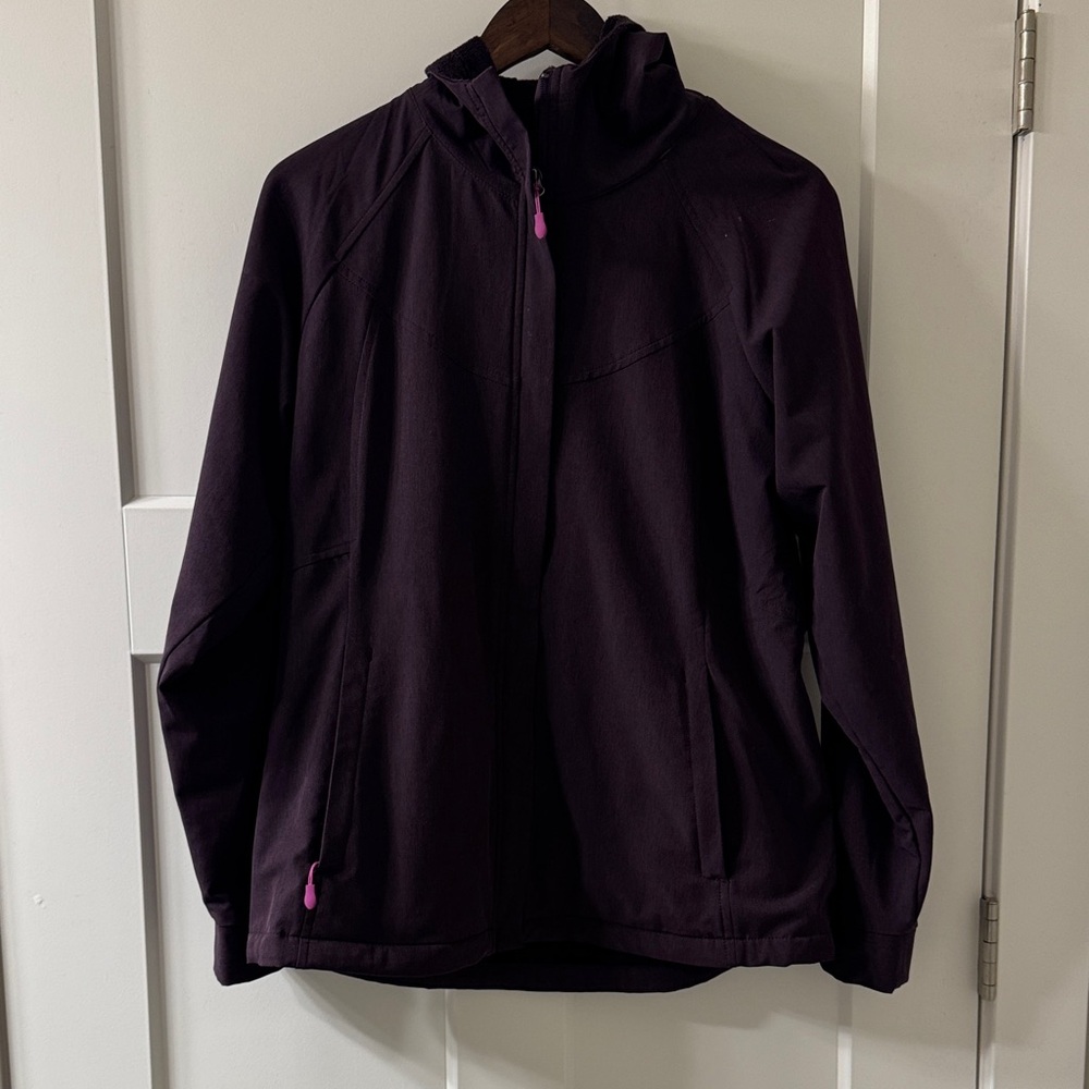 Kirkland Signature Plush Hooded Jacket in Dark Plum